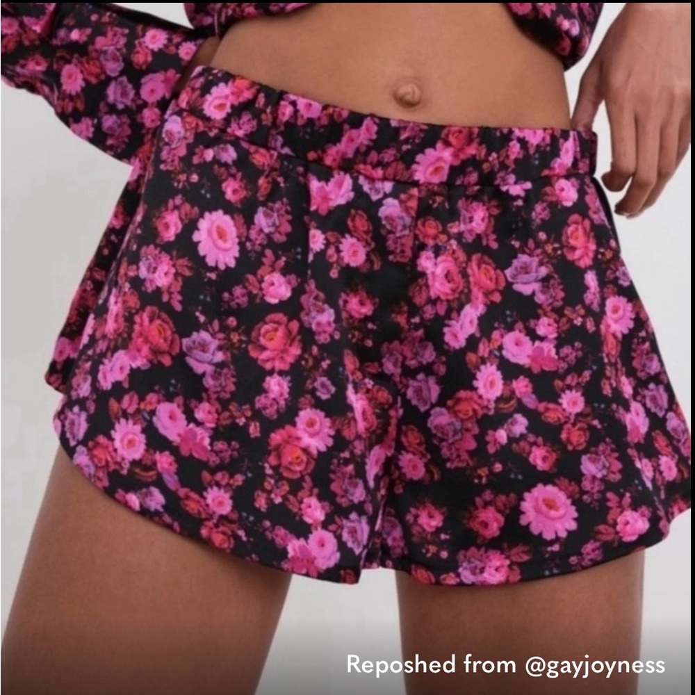 For Love And Lemons Floral Pajama shorts